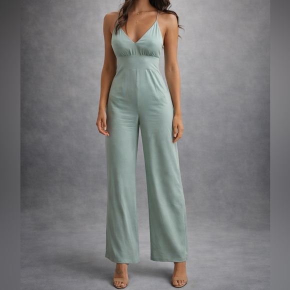 Abercrombie & Fitch Pants - Abercrombie & Fitch Light Blue Jumpsuit